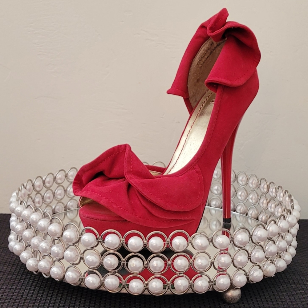 Shiekh  Red open toe heels - Picture 2 of 4